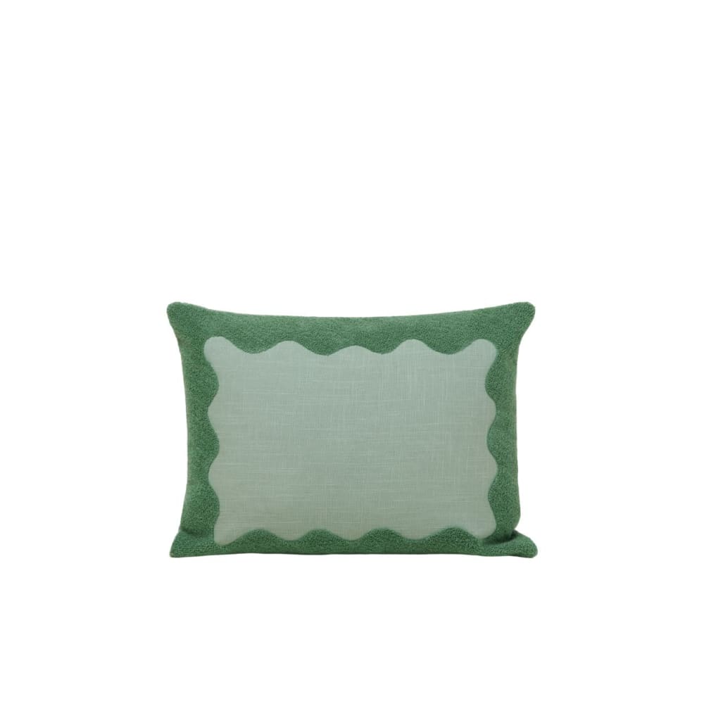 Housse de coussin en coton vert 30x40 cm