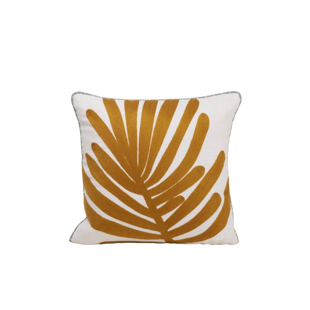 Housse de coussin en coton jaune 40x40 cm