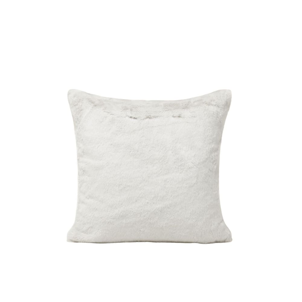 Housse de coussin en fausse fourrure gris 40x40 cm