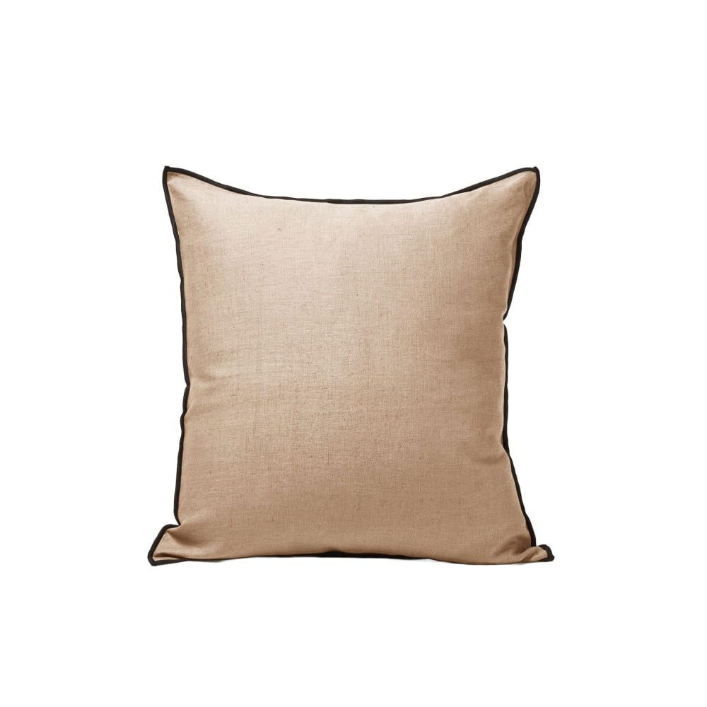 Housse de coussin en lin beige 40x40 cm