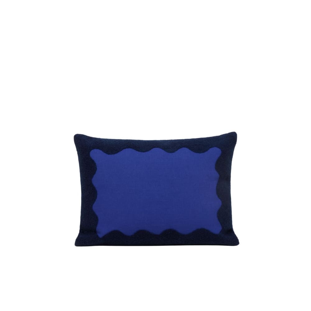 Housse de coussin en coton bleu 30x40 cm