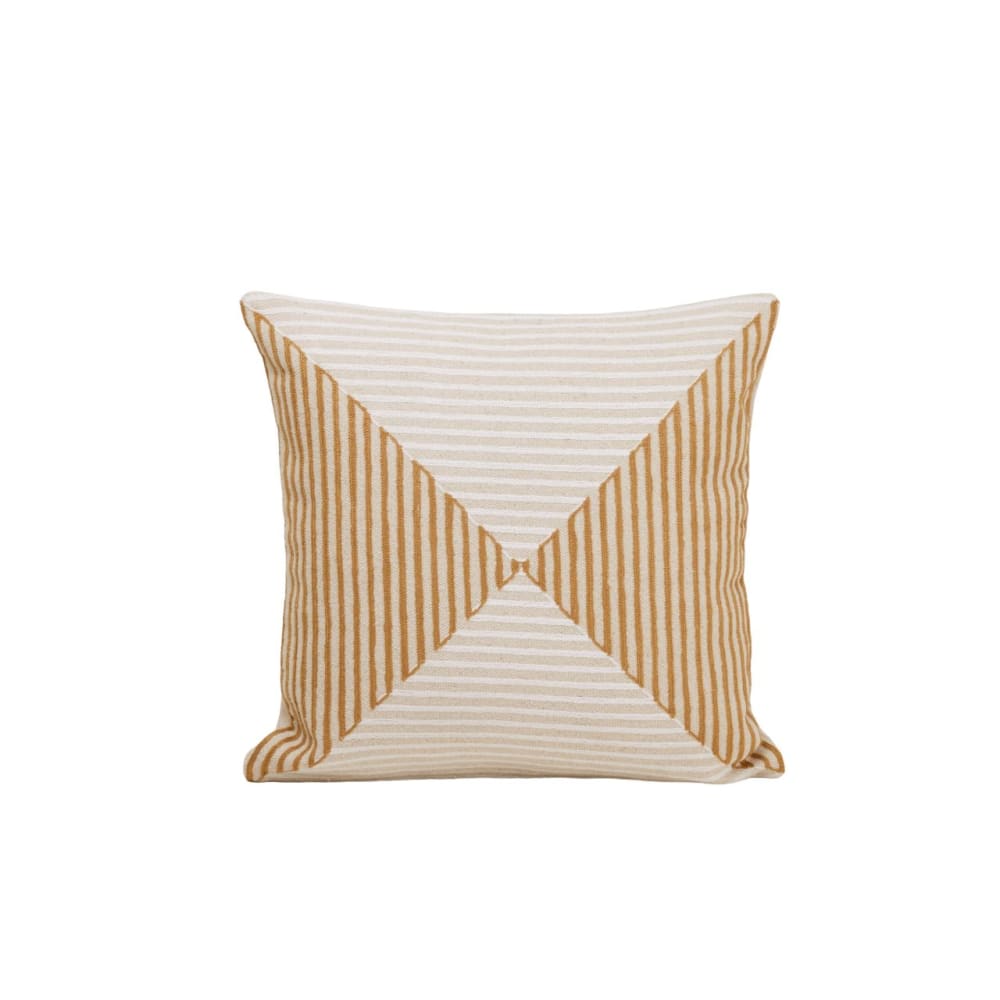 Housse de coussin en coton jaune 40x40 cm