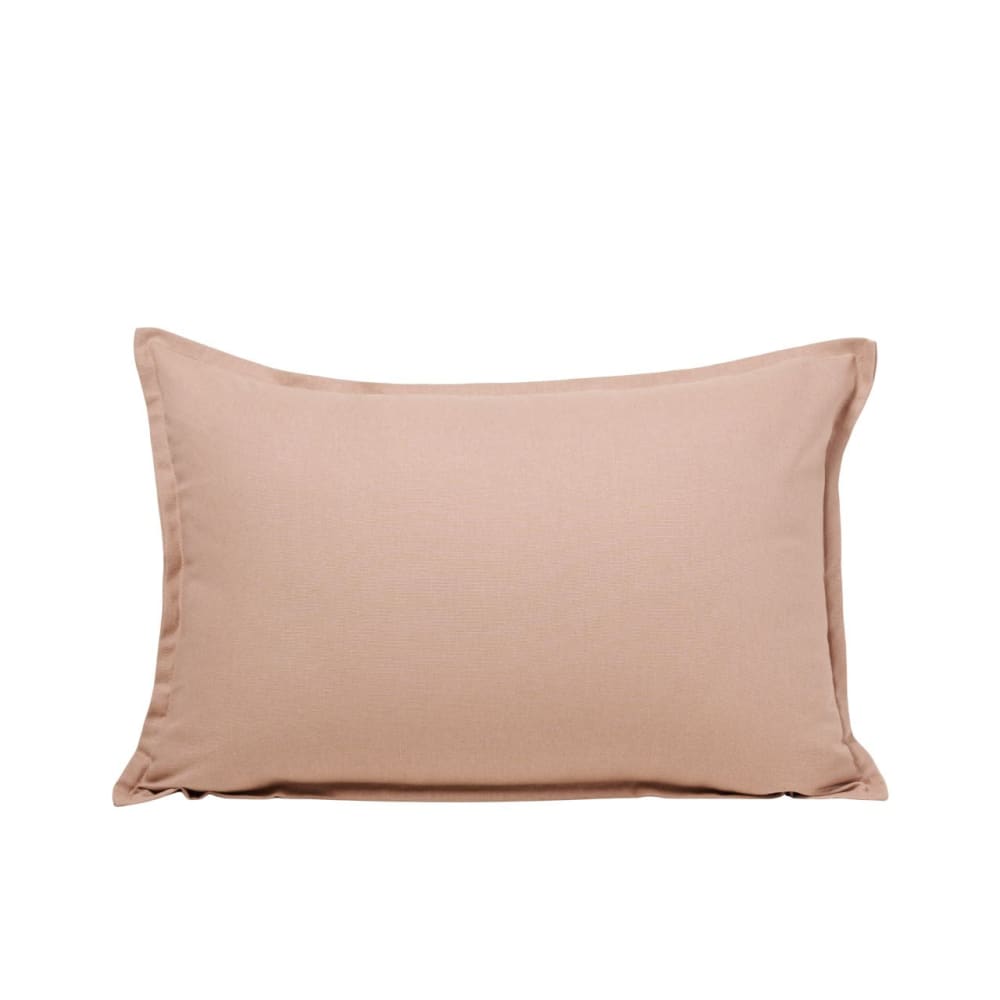 Housse de coussin en coton rose 40x60 cm