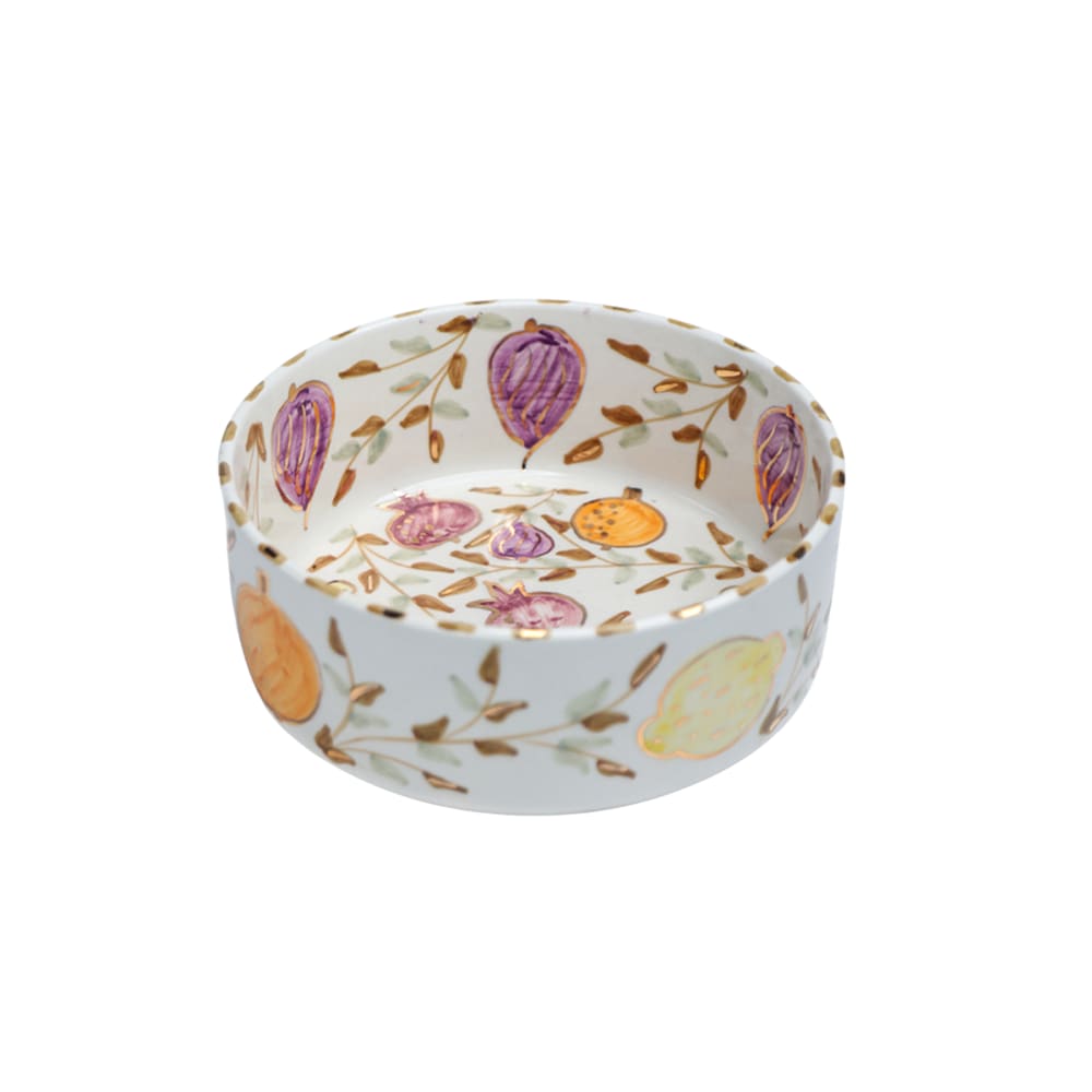 Saladier en céramique motifs fruits D18CM