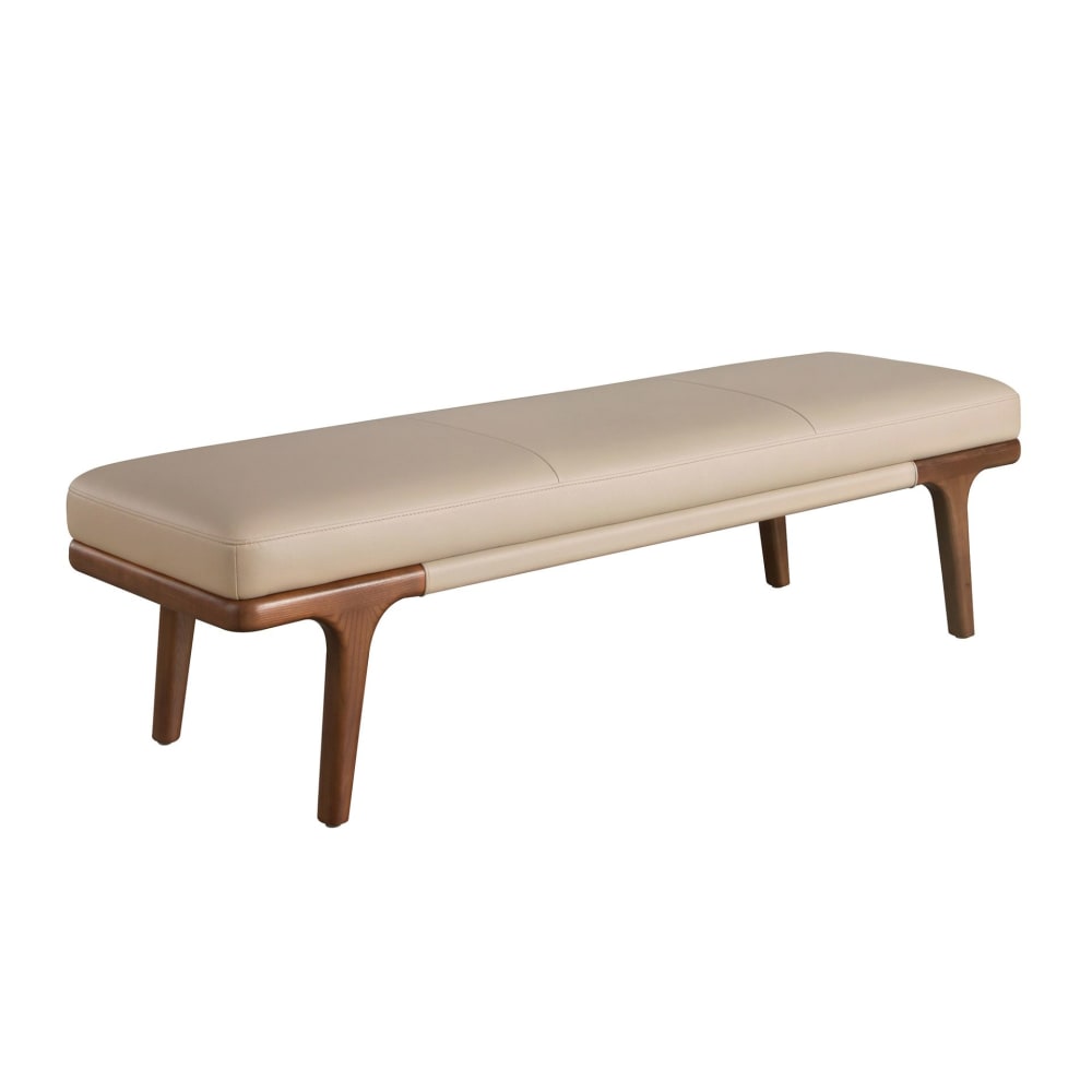 Banc en simili cuir vison