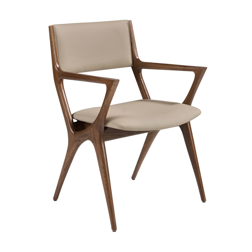 Chaise en similicuir vison