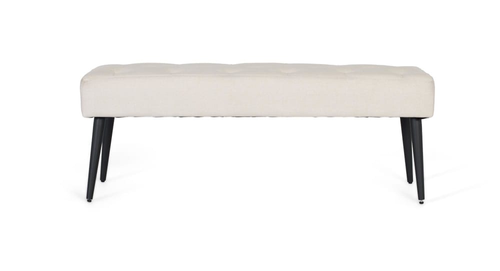 Banquette en tissu beige - fer