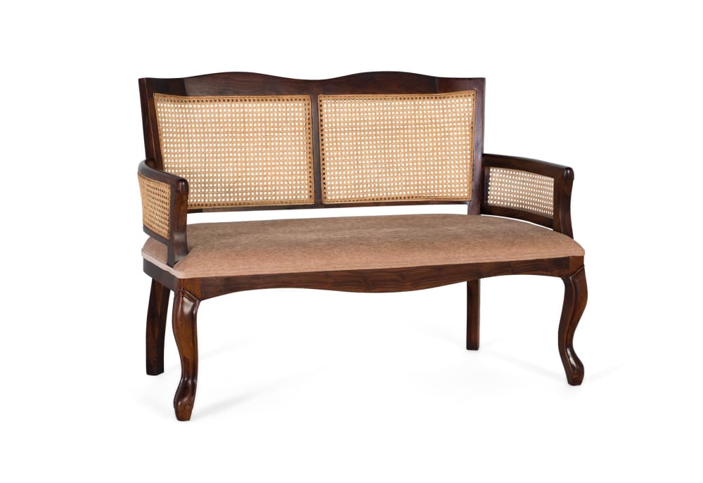 Canapé banquette 2 places en bois d’acacia