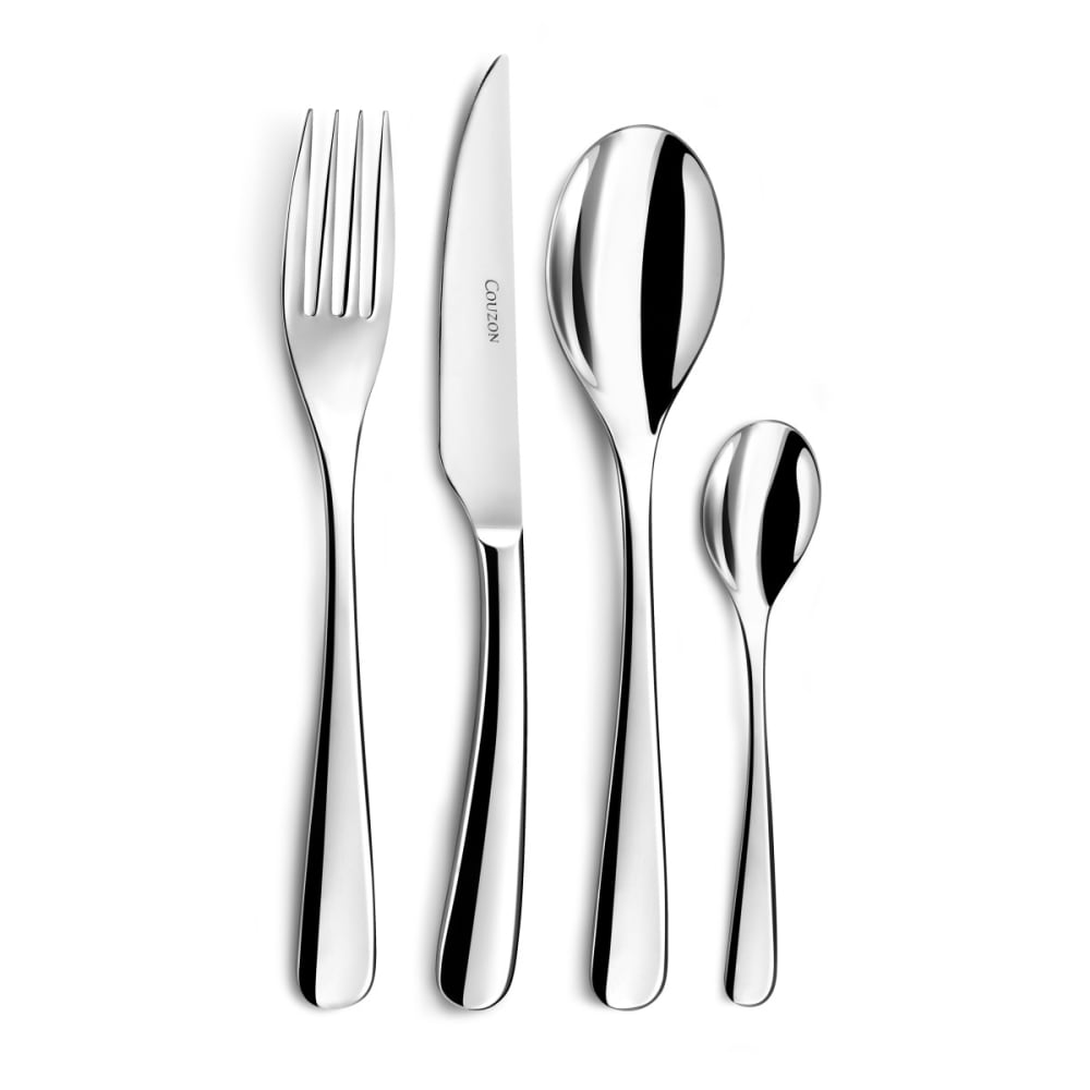 24 couverts avec pot de rangement en Acier Inoxydable - Inox