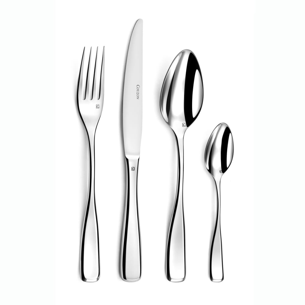 24 couverts avec pot de rangement en Acier Inoxydable - Inox