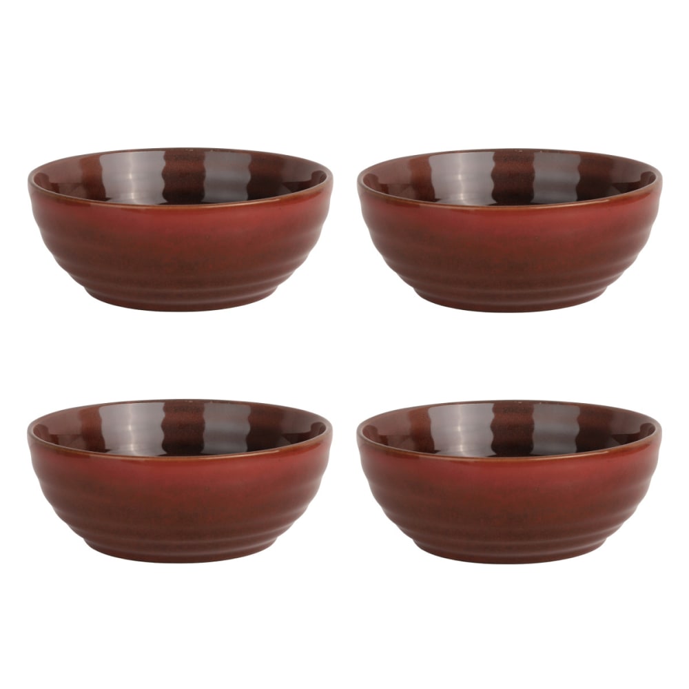 Poke bowl en grès couleurs réactives rouge Poke bowl en grès couleurs réactives rouge