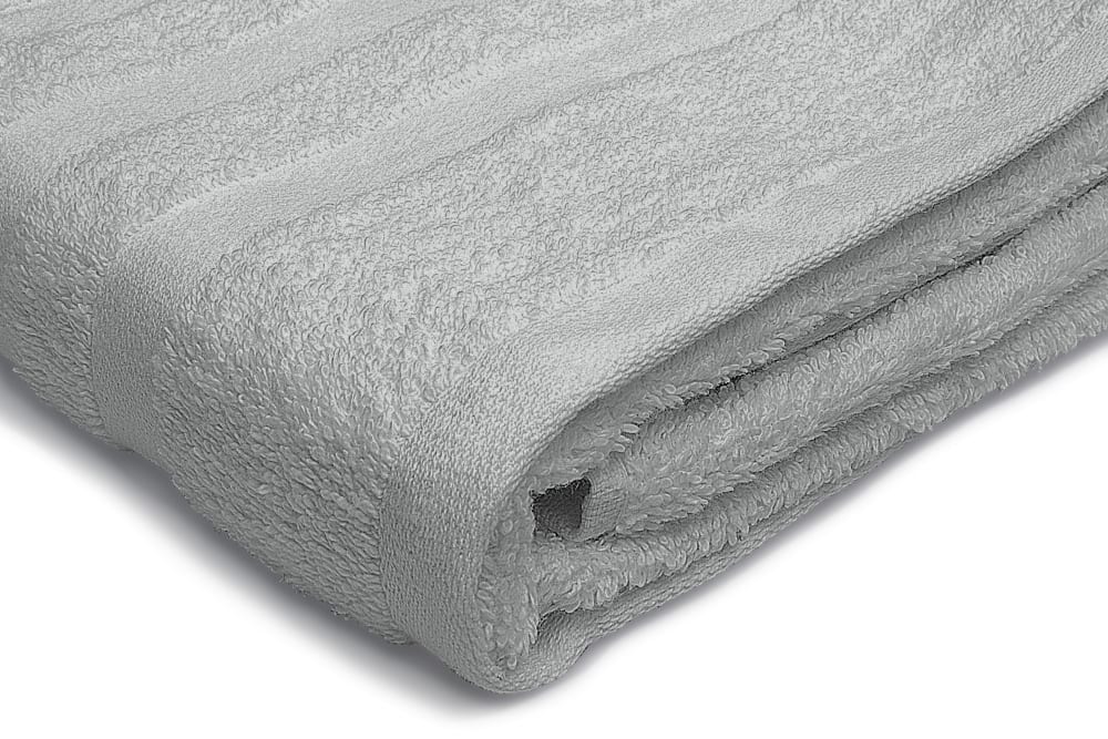 tapis de douche uni 50x70cm 100% Coton - Gris clair — vue 4
