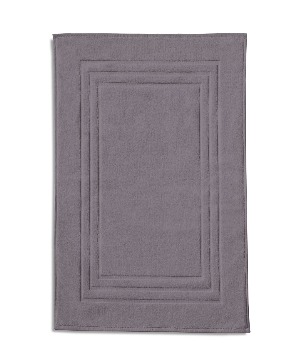 tapis de douche uni 50x70cm 100% Coton - Gris Foncé,