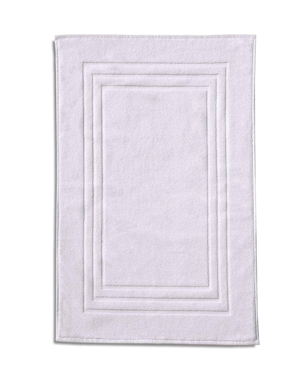 Tapis de douche uni 50x70cm 100% Coton - Blanc