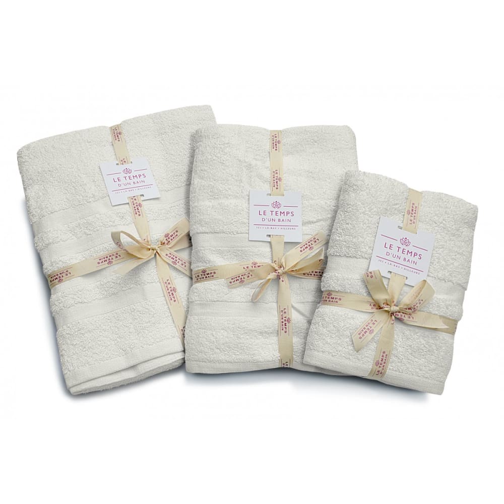 Tapis de douche uni 50x70cm 100% Coton - Beige Crème, — vue 4