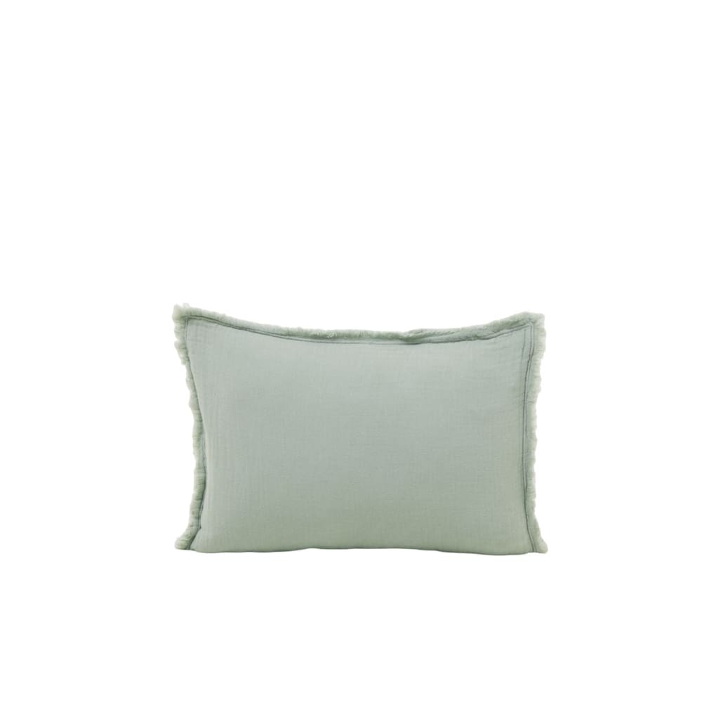 Lot de 2 taies d'oreiller en coton vert 30x40 cm