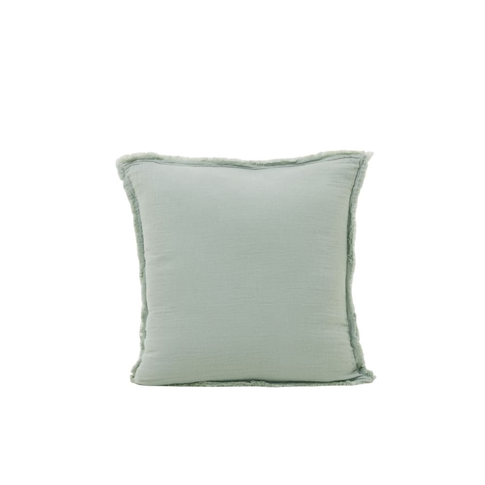 Lot de 2 taies d'oreiller en coton vert 40x40 cm