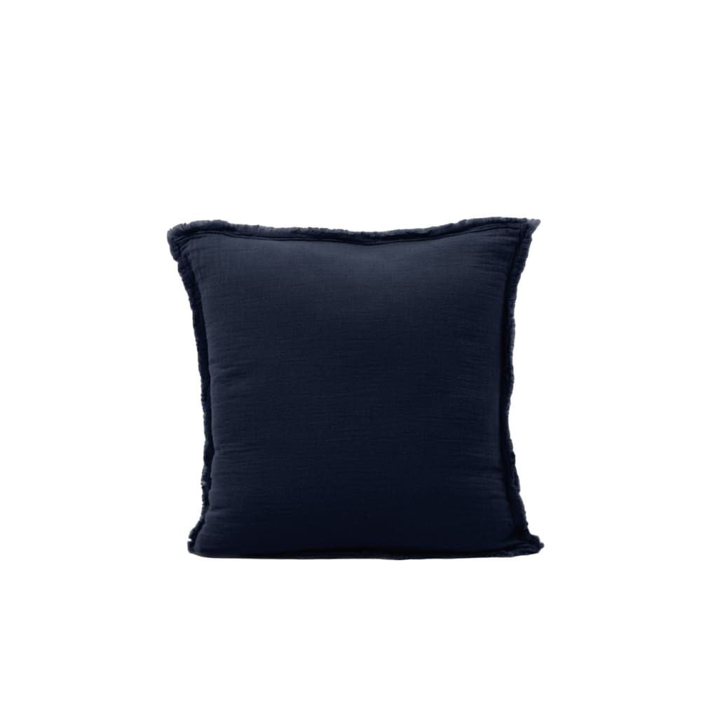 Lot de 2 taies d'oreiller en coton bleu 40x40 cm