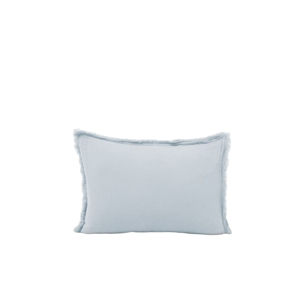 Lot de 2 taies d'oreiller en coton bleu 30x40 cm