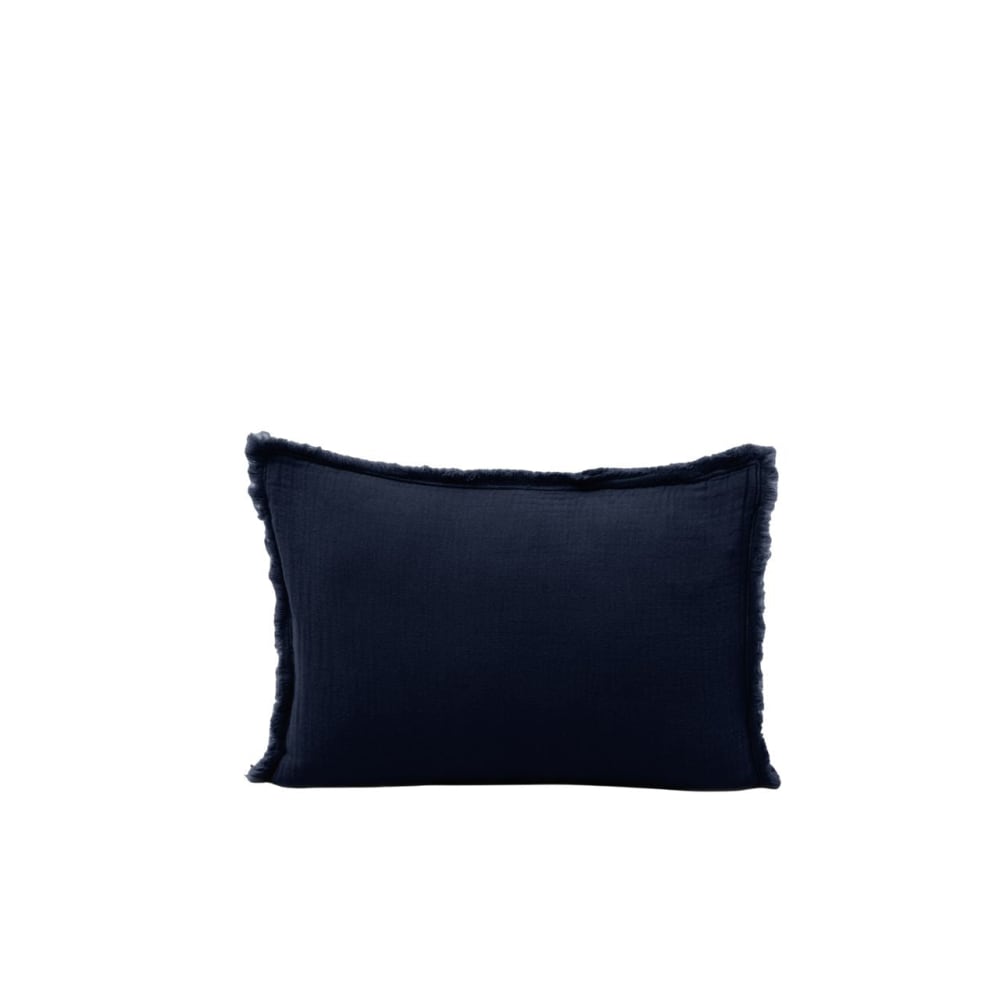 Lot de 2 taies d'oreiller en coton bleu 30x40 cm