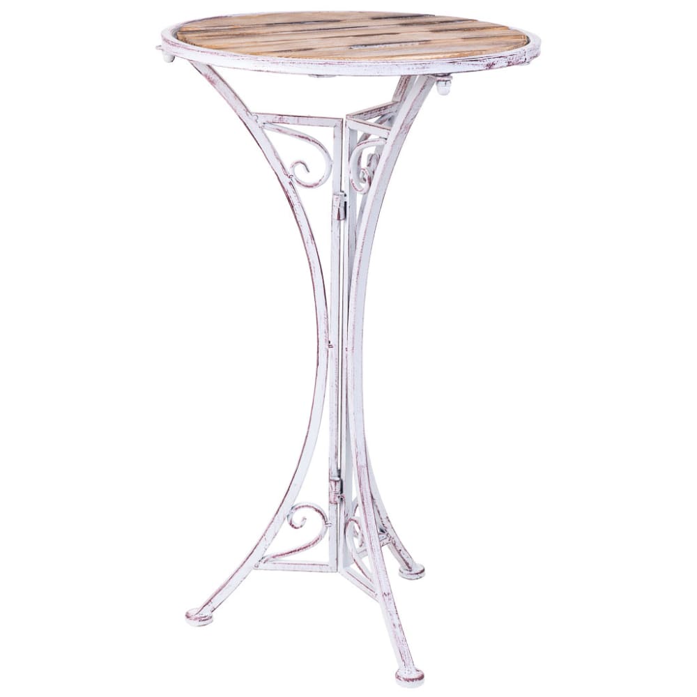 Wanderlust deco Beistelltisch 40x40x70 Grau Grau Holz
