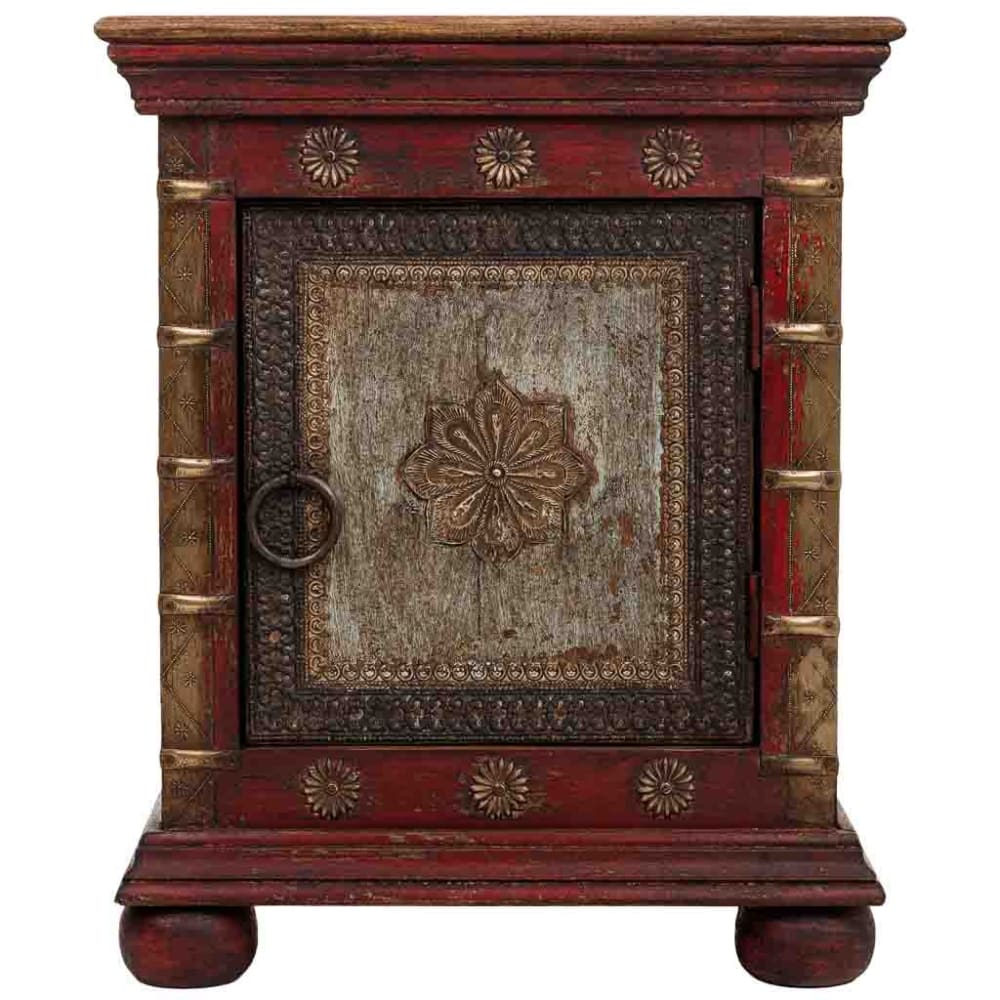 Nachttisch aus Holz, 50x40x59, Rot - Maisons Du Monde