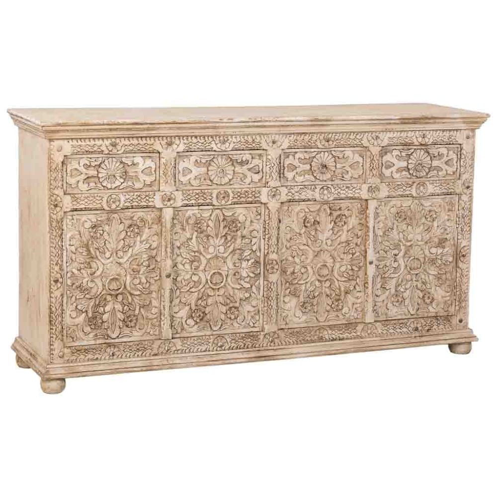 Buffet en bois beige 180x45x96