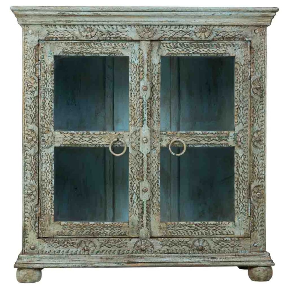 Sideboard Holz, 97x43x100, blau - Maisons Du Monde