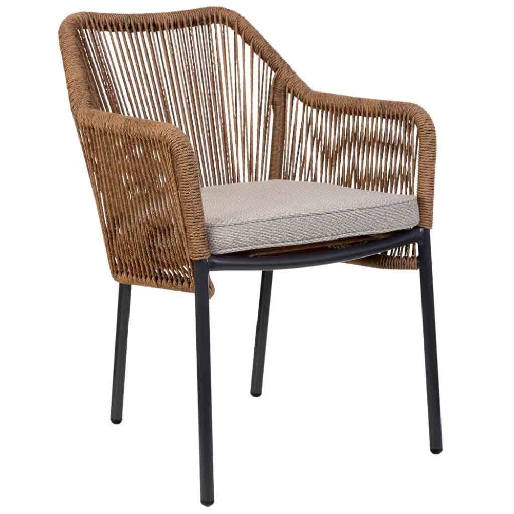Wanderlust deco Synthetischer Rattanstuhl 56x66x80 Braun Braun Rattan