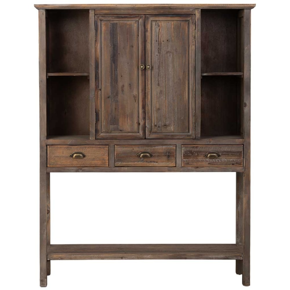 Armoire en bois avec 2 portes et 3 tiroirs 127x40x163,5h cm