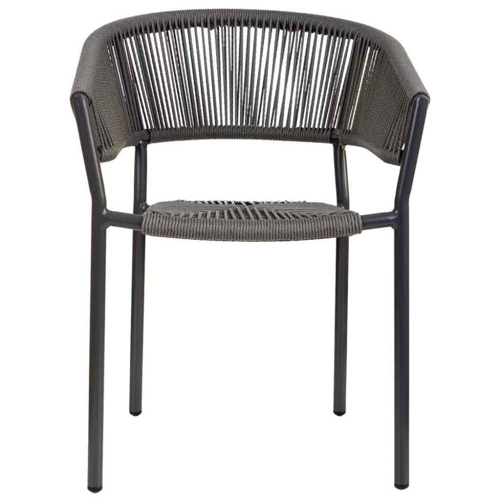 Synthetischer Rattanstuhl 56x61x78 Grau - Maisons Du Monde