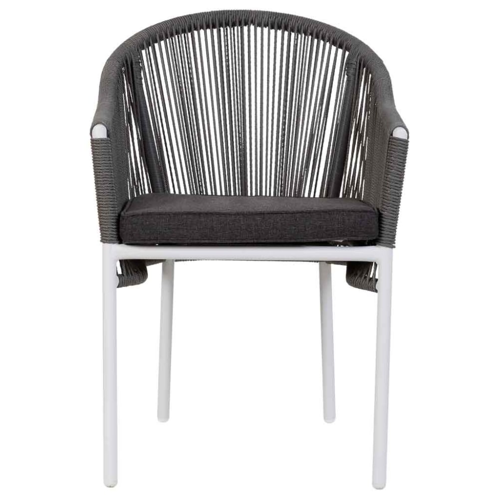 Synthetischer Rattanstuhl 57x63x84,5 Grau - Maisons Du Monde