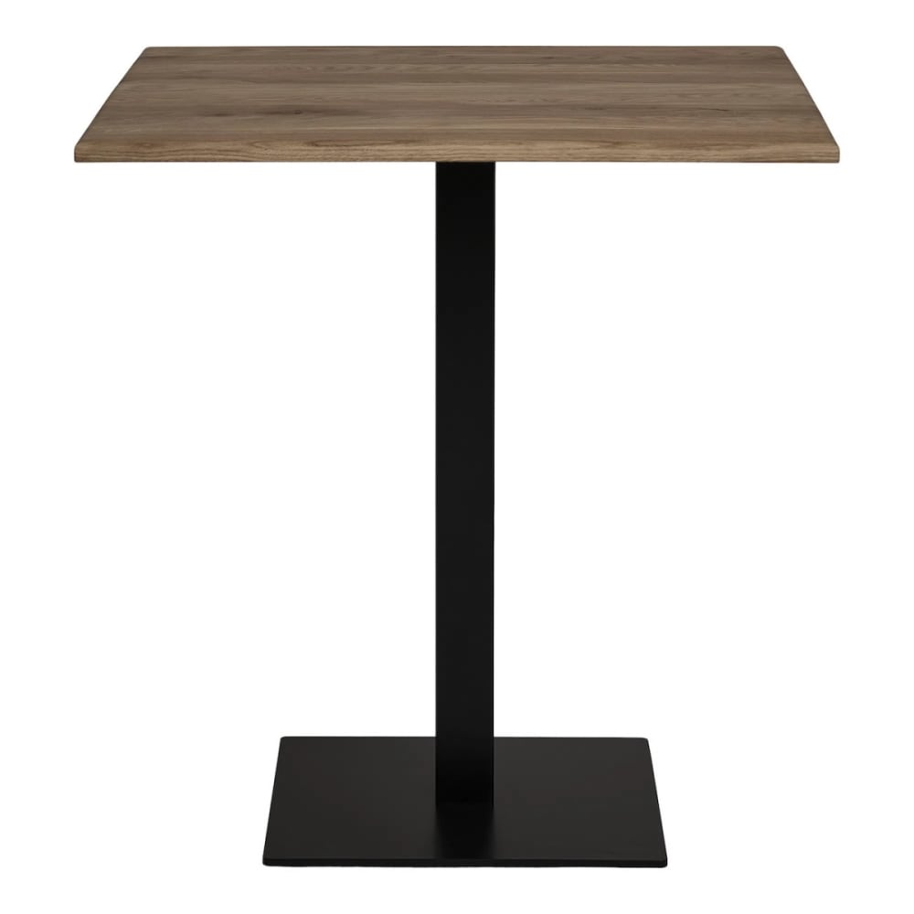Quadratischer Esstisch aus geräuchertem Eichenholz L70 cm -