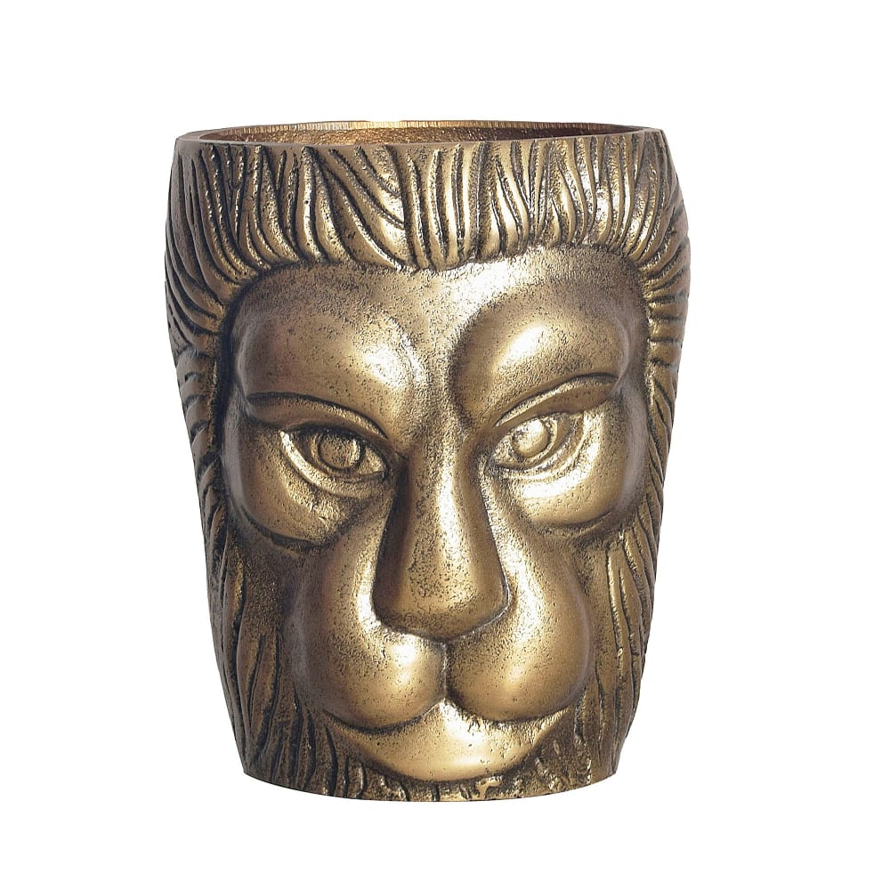 FineBuy Dekovase aus Aluminium, gold style modern - Aluminium