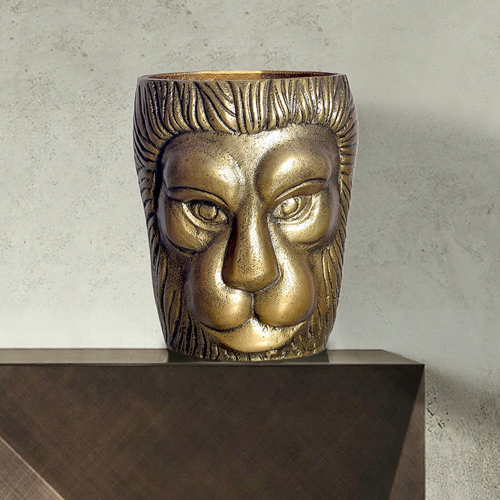 Dekovase aus Aluminium, gold - Maisons Du Monde