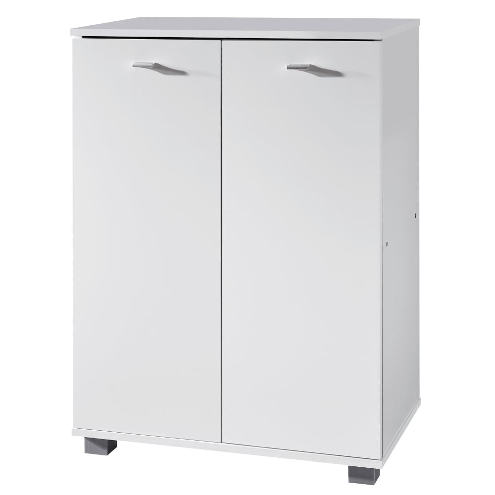 Meuble à chaussures à 4 compartiments en aggloméré, blanc