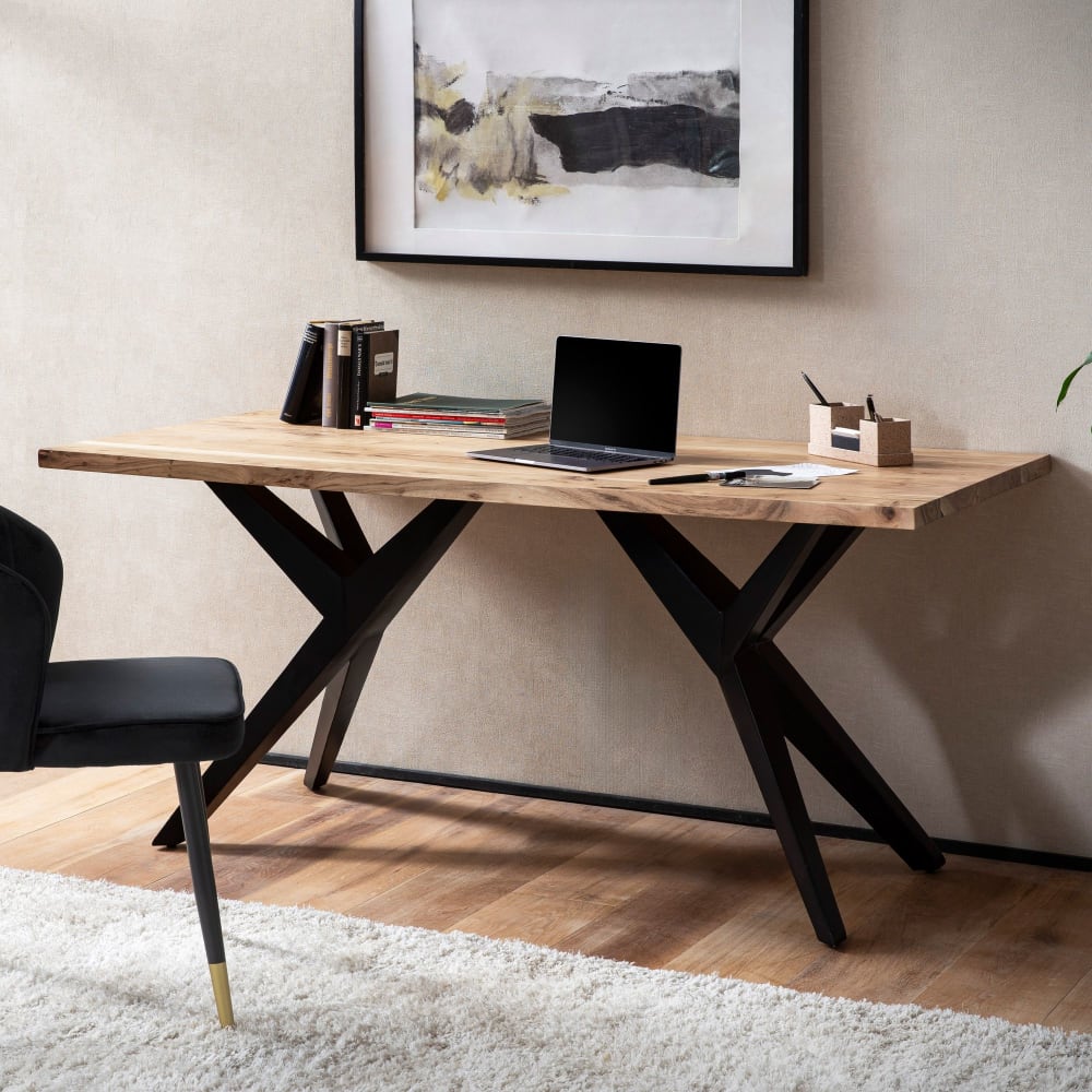 Schreibtisch aus Massivholz, 160 cm braun - Maisons Du Monde