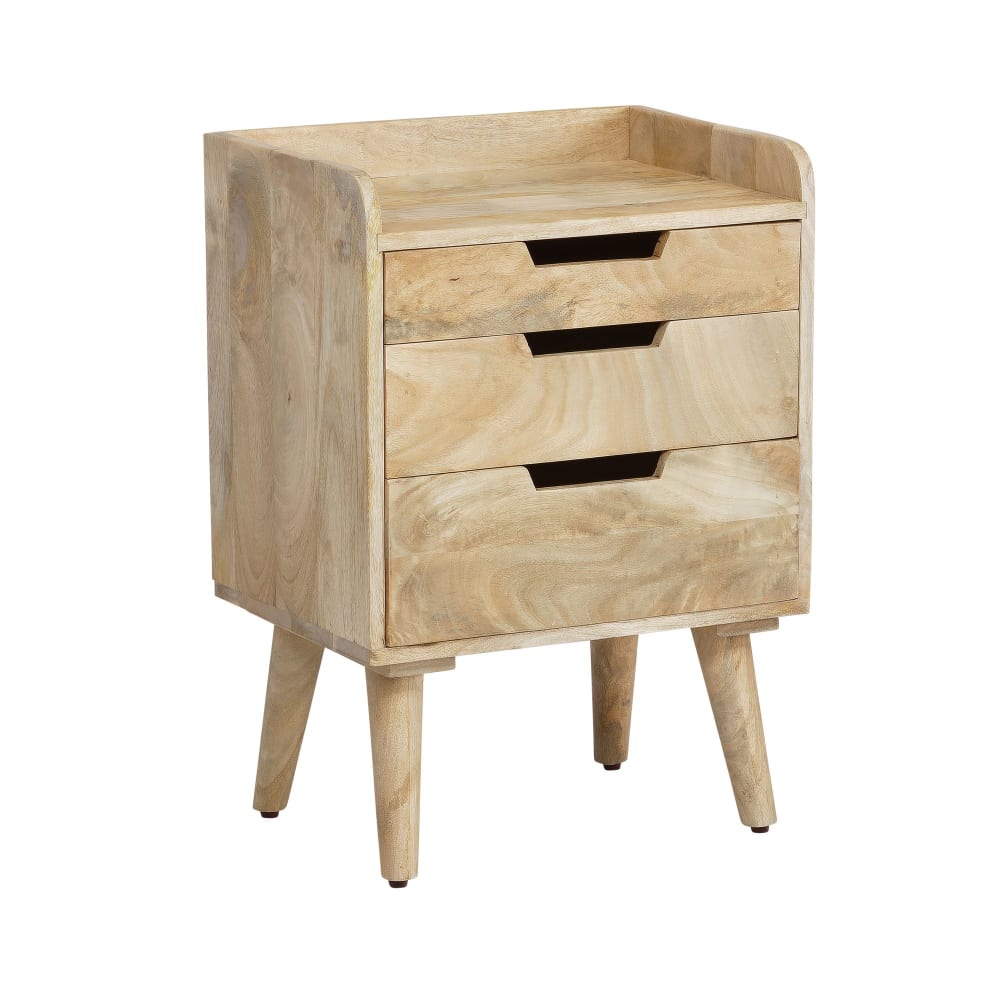 FineBuy Nachtkonsole aus Massivholz, braun style modern - -