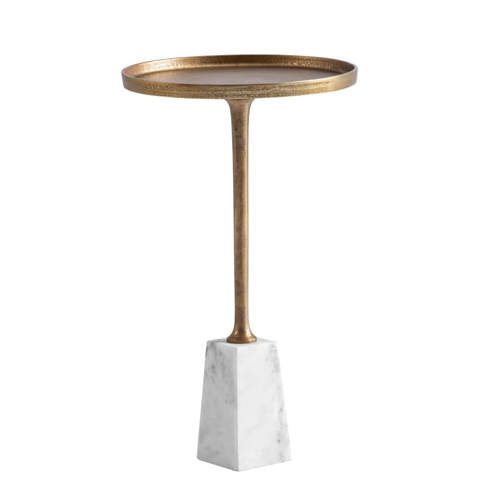 Table d'appoint en métal, 34 cm, doré