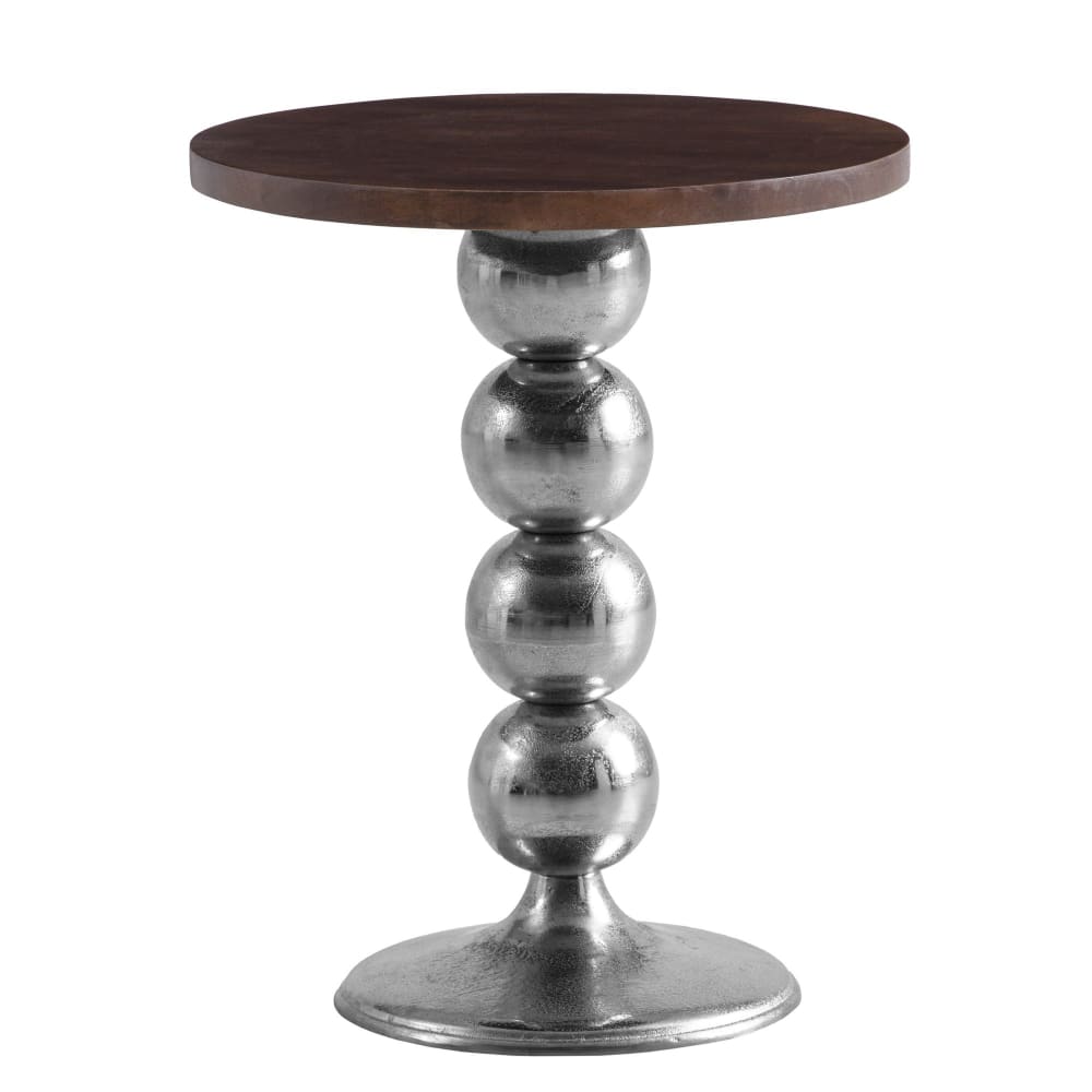 Table d'appoint en bois massif, marron