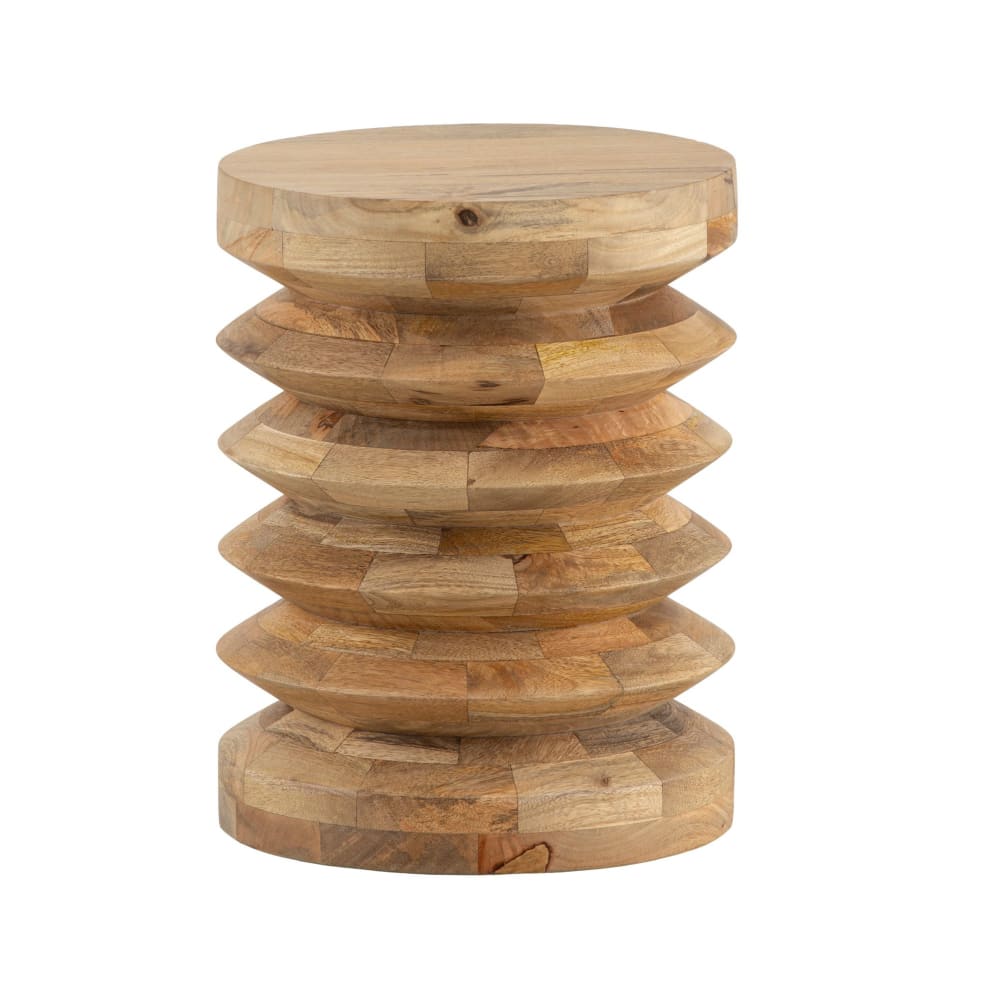 Table d'appoint en bois massif, marron