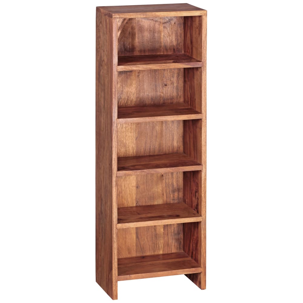 Cd-Regal Mit 5 FäCher Aus Sheesham Massivholz Braun