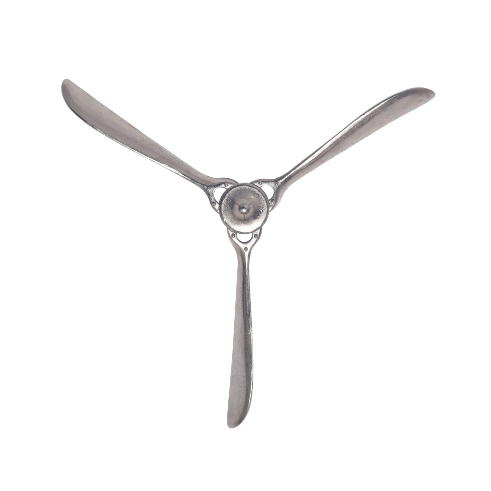 FineBuy Wandpropeller aus Aluminium, Silber style modern Silber Aluminium
