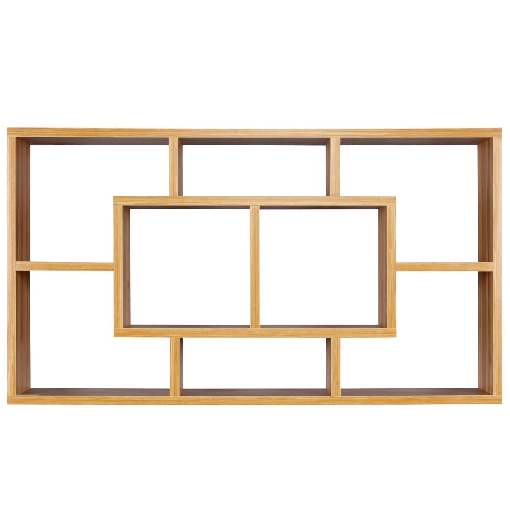 Étagère murale à 8 compartiments en mdf, marron