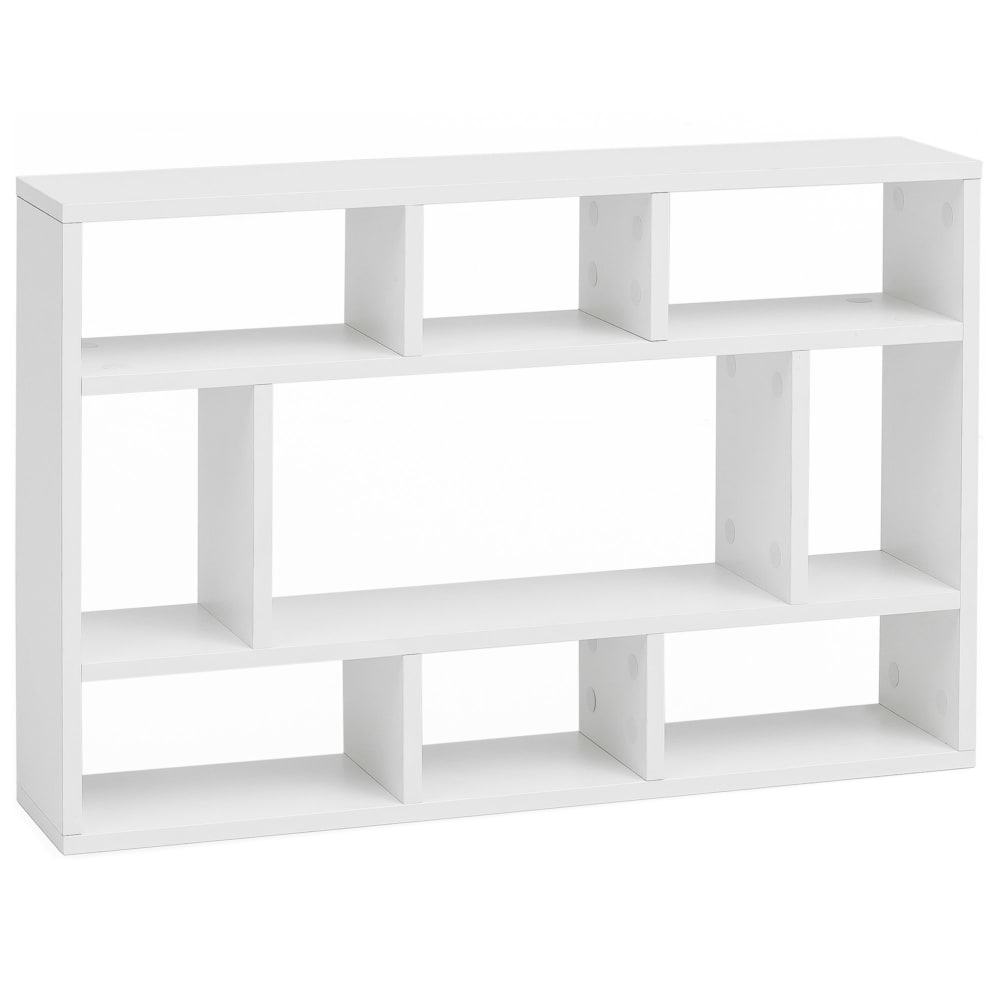 Étagère murale à 9 compartiments en aggloméré, blanc