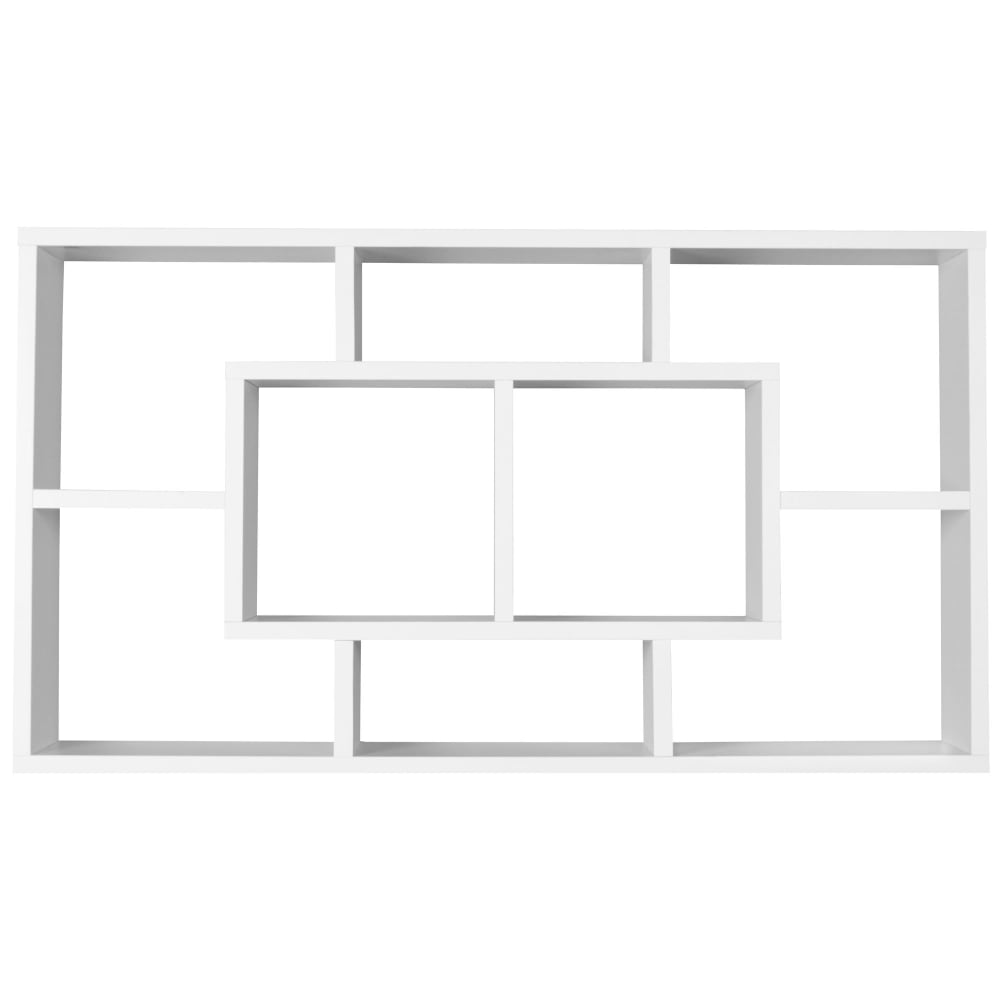Étagère murale à 8 compartiments en mdf, blanc