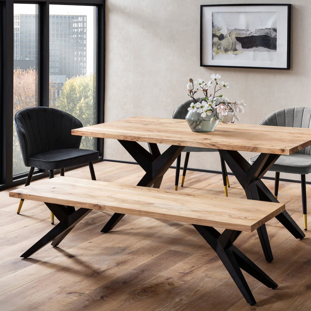 Esszimmerbank aus Massivholz, 160 cm braun - Maisons Du Monde