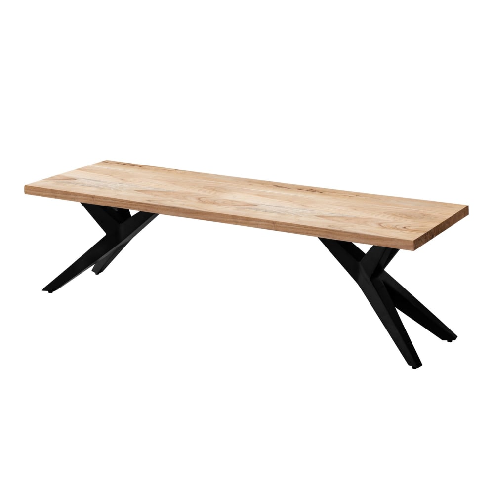 Banc de salle à manger 120 cm en bois massif, marron