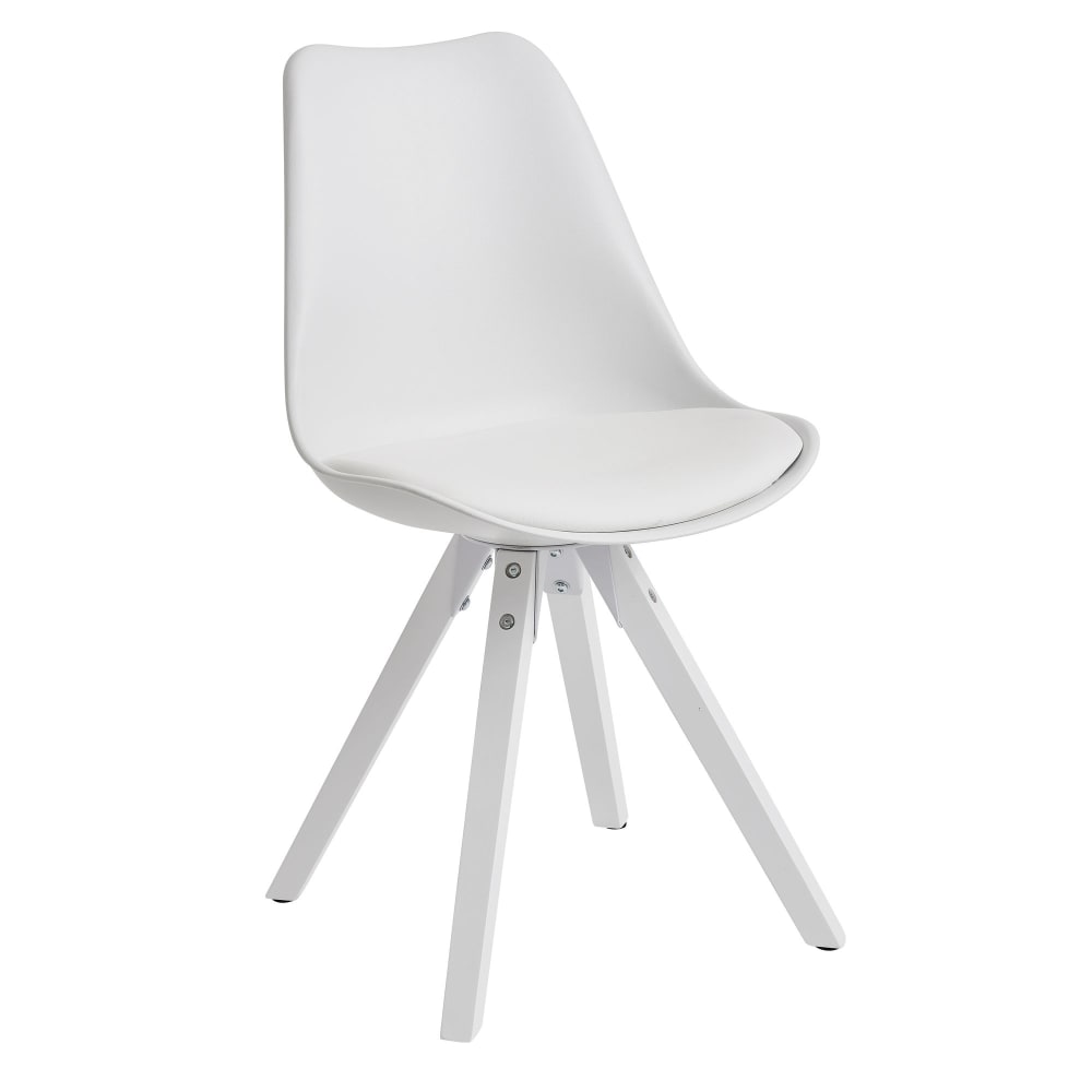 2er Set Esszimmerstuhl skandinavisches Design aus Kunstleder,