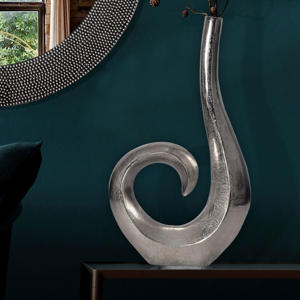 Dekovase aus Aluminium, silber - Maisons Du Monde